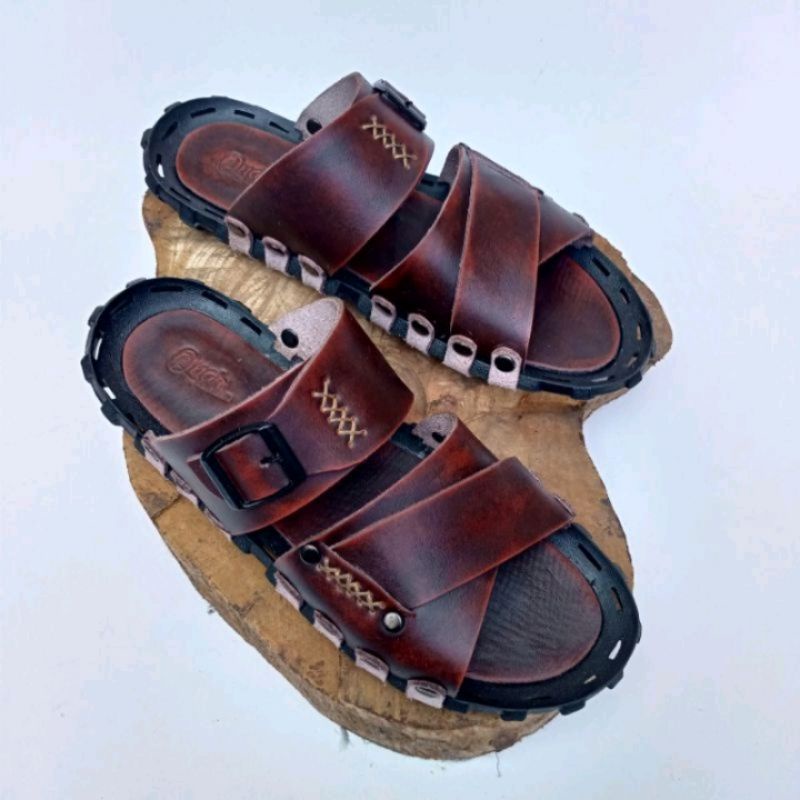 BISA COD!!! SANDAL CASUAL PRIA KULIT ASLI 100% SANDAL PRIA KULIT ASLI