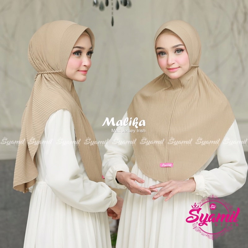 JILBAB MALIKA SYAMIL /BERGO PLISKET/JILBAB PLISKET