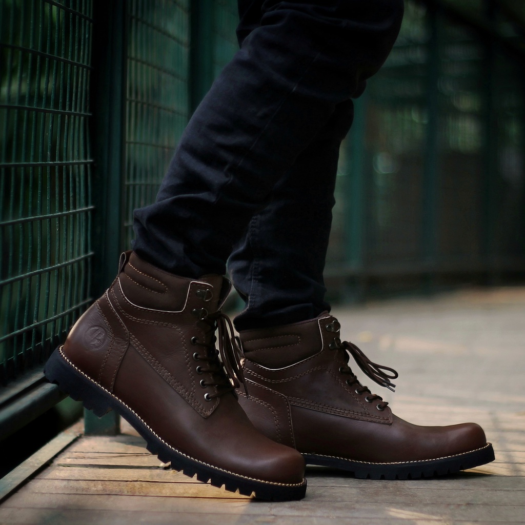 PENTATONIC DARK BROWN (KULIT ASLI) |ManNeedMe x Reyl| Sepatu Safety Boots Pria ORIGINAL