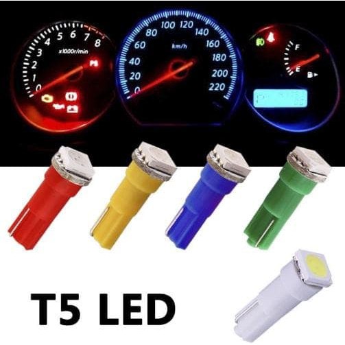 Led T5 Spedometer / lampu / cob - Biru