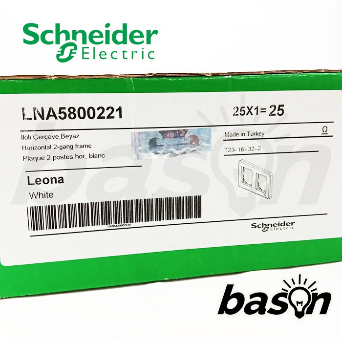 SCHNEIDER Leona Uni Frame 2 Gang Plate - Cover Plate 2 Modul - Frame Saklar Dobel / Double