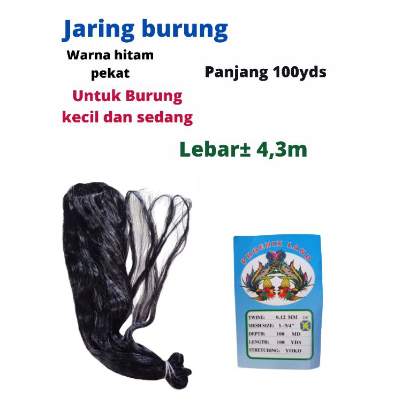 JARING BURUNG KECIL 0.12 1¾ INCHI 100MD/100YDS JARING BURUNG PIPIT COLIBRI CRUCUK JARING BURUNG