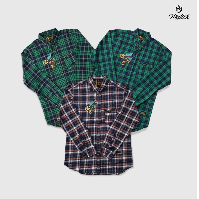 KEMEJA STUNNING FLANEL KOTAK KOTAK MATICK LENGAN PANJANG KEMEJA PRIA