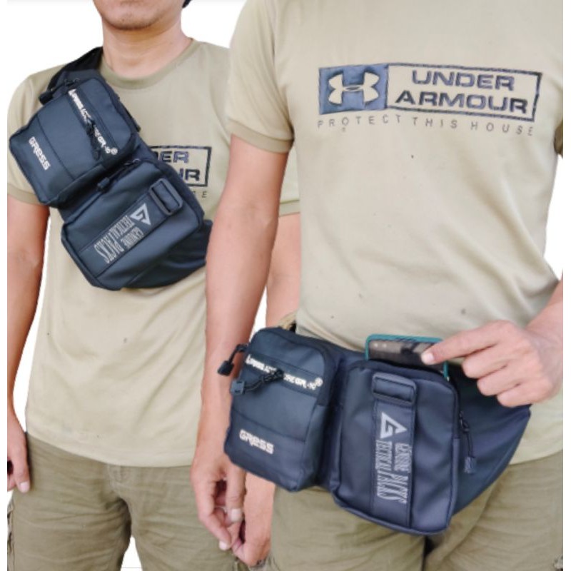 tas selempang pinggang waist bag - waistbag gress tactical pack outdoor