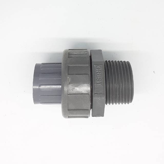 Water Mur DRAT LUAR 1" x POLOS 1/2" PVC untuk pompa air
