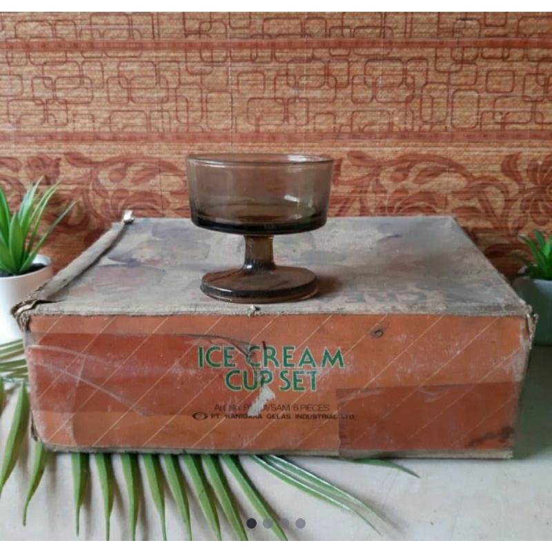 OBRAL Gelas ICE CREAM CUP SET 6pcs/box diameter 8.4cm xT7.7cm (Jual khusus Medan / SPX Instant) OBRA