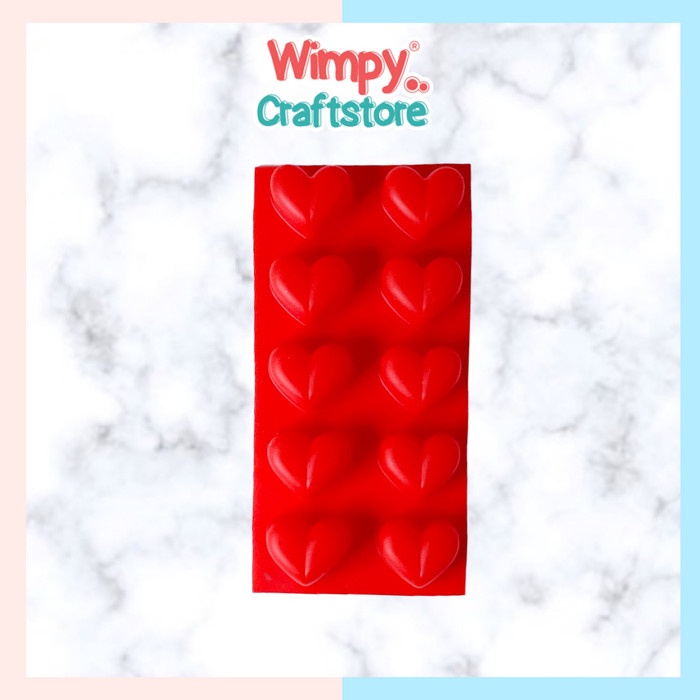 Cetakan Love Hati Cetakan Coklat Clay Resin Pudding Jelly Fondant Es