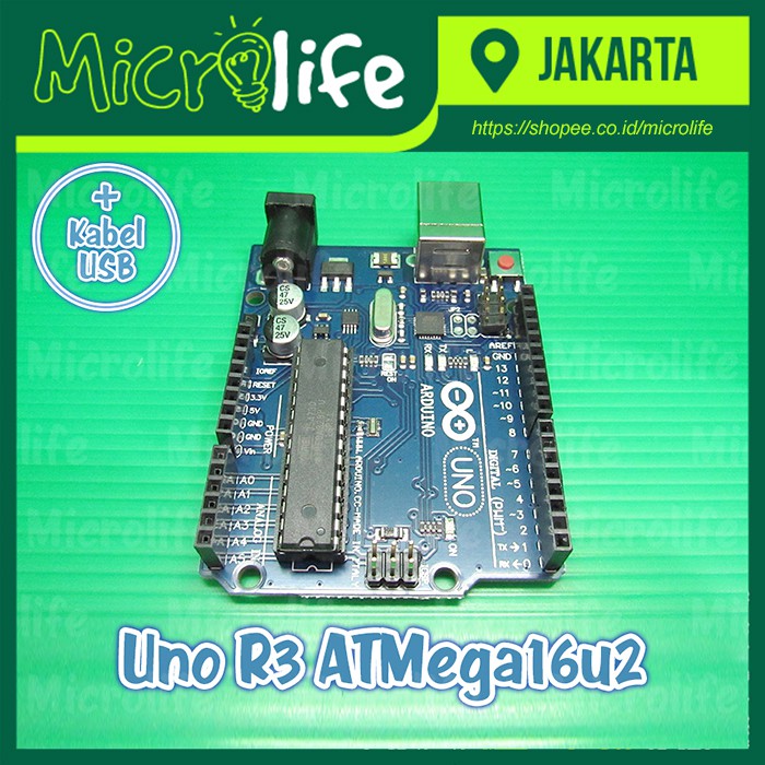 Uno R3 ATMega328p DIP ATMega16u2 + Kabel USB