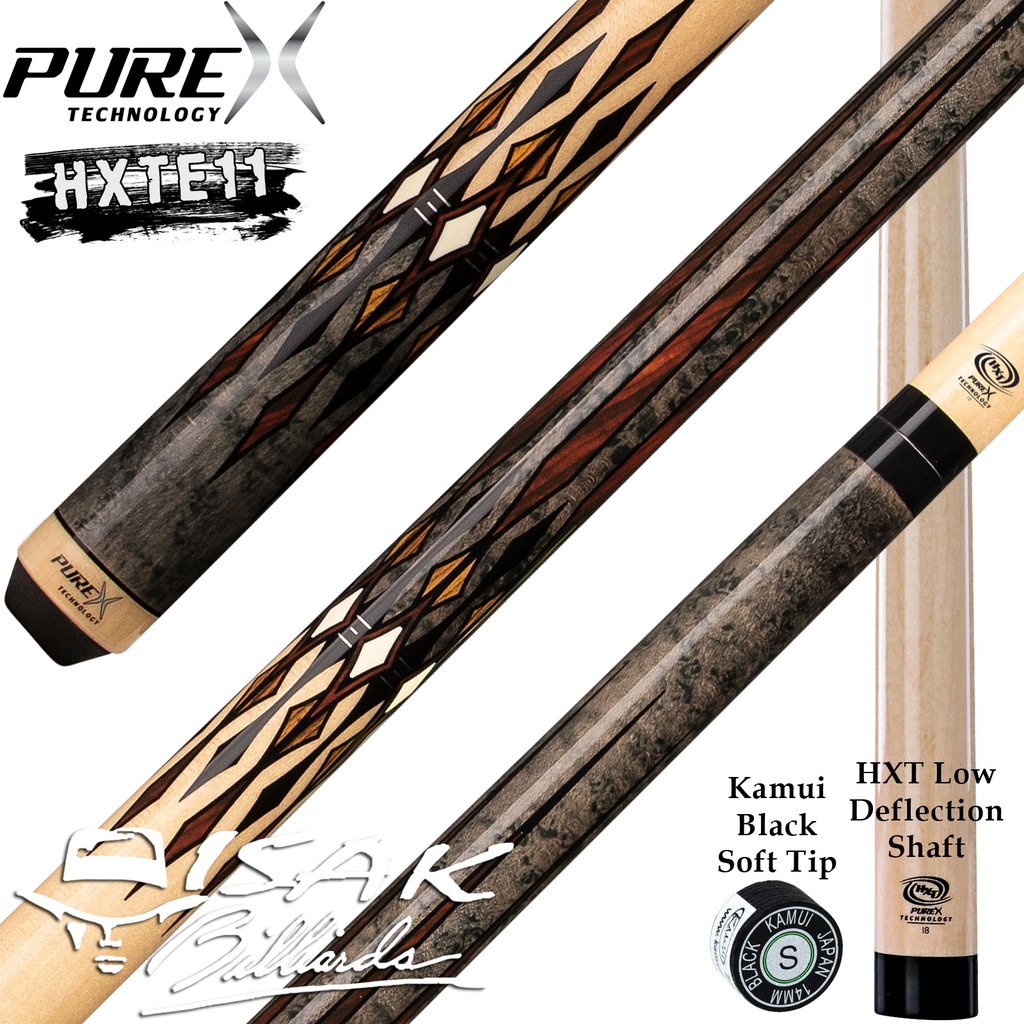 PureX HXTE11 Cue - HXT Low Deflection Shaft Billiard Stick Pure X Play Kamui Tip