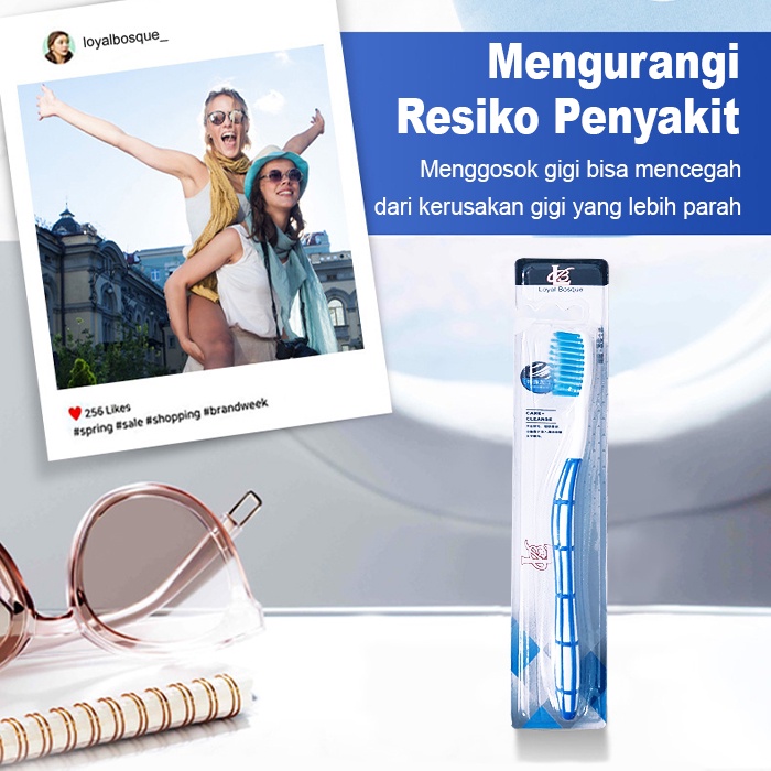 Sikat Gigi Soft Medium Bulu Halus Charcoal Toothbrush Anti Rontok Anti Iritasi Terbaru Perlengkapan Mandi Perawatan Mulut Import - YS-2 - 88_Blanket Store