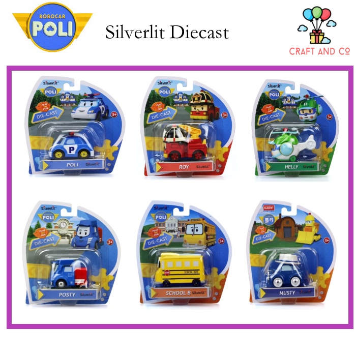 Robocar poli Silverlit die cast Helly Amber Poli School b trino ORI