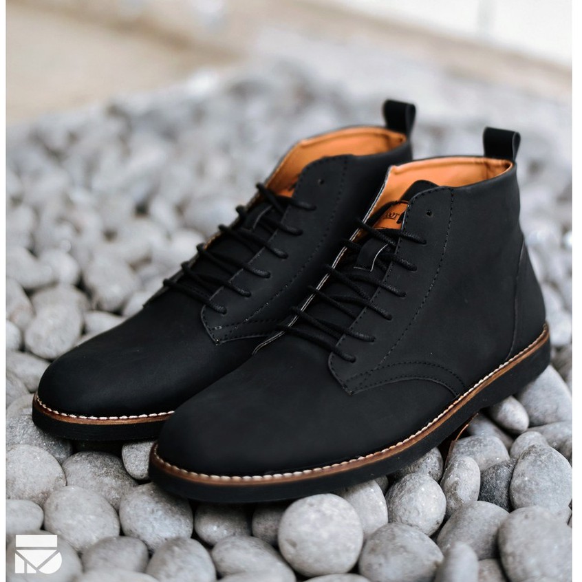 Sepatu Vintage Klasik Sporty Pria Cowok Men Boots Original Footwear | ELEANOR BLACK | FORIND x FSTP