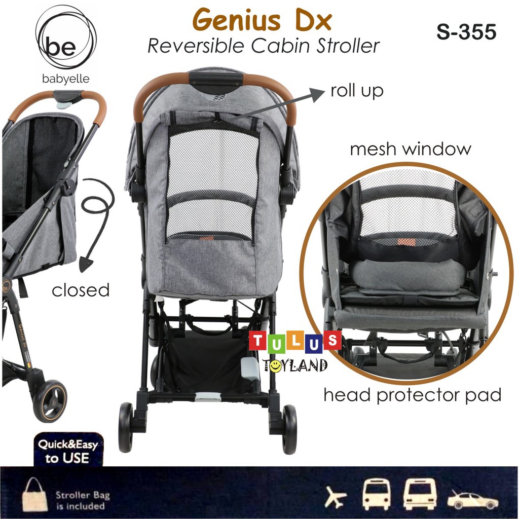 Stroller Cabin Size Babyelle Genius DX S355 Baby Elle S 352 Kereta Bayi Reversible bisa Hadap Ibu