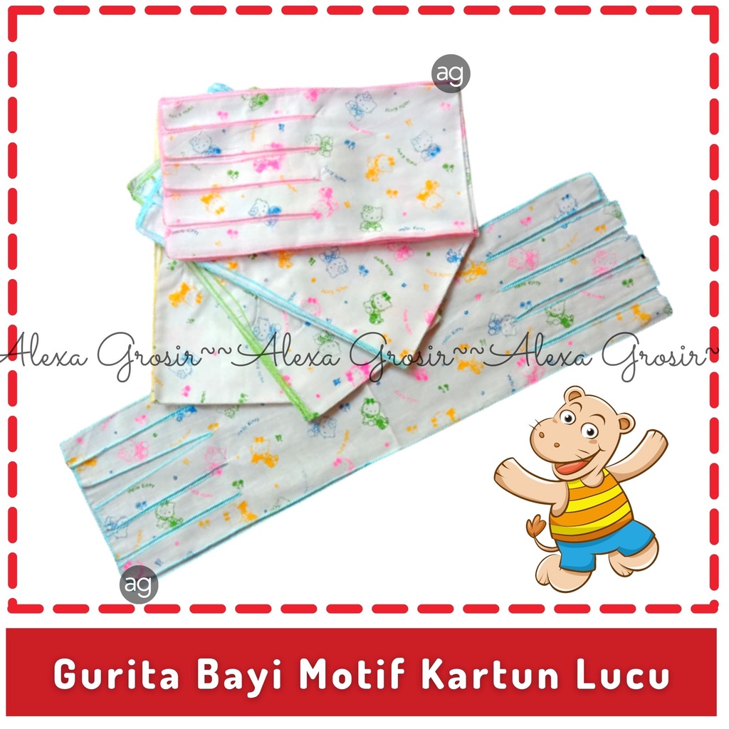 1 Pcs Gurita Bayi / Gurita Tali / Gurita Ikat Newborn Putih Sablon / Gurita Gambar/ Gurita motif