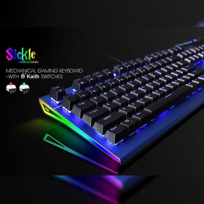 keyboard gaming sades mechanical switch kailh sickle rgb side lamp