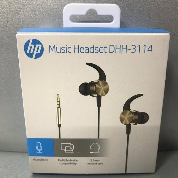 HP Earphone DHH-3114 Full Metal Sporty - Headset HP with Mic Original