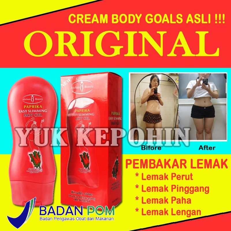 sHopYi- Bodygoals Cream Ori Cream Pelangsing Perut dan Pembakar Lemak Pembakar Lemak Perut Buncit