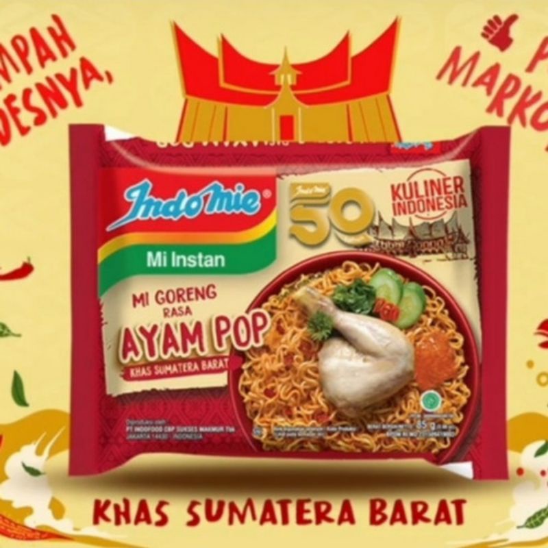 Indomie goreng ayam pop