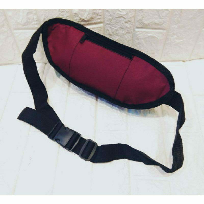 TERLARIS - TAS SELEMPANG PRIA WANITA / TAS PINGGANG / WAISTBAG - EG0088 ADA LUBANG HEADSET