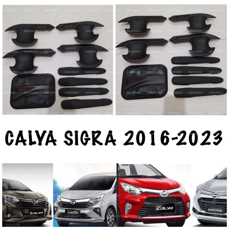 Paket Outer Handle Tank Cover Calya Sigra 2016 2020 2021 2022 2023 Hitam