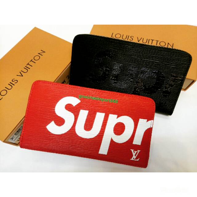 Dompet super LV 60017 supreme resleting zipper