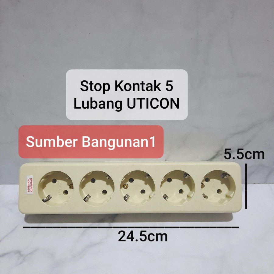 Stop Kontak tempel 5 lubang Uticon stopkontak colokan listrik