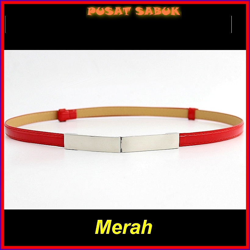 Gesper Sabuk Wanita Kulit Ikat Pinggang Kecil Women Belt Gold Tali Gasper Fashion Korea Warna Emas kekinian Hitam Cantik Model Import Grosir Murah Jakarta Surabaya Blet Pesta COD