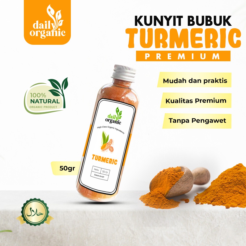 Kunyit Bubuk Daily Organic Turmeric Powder Premium