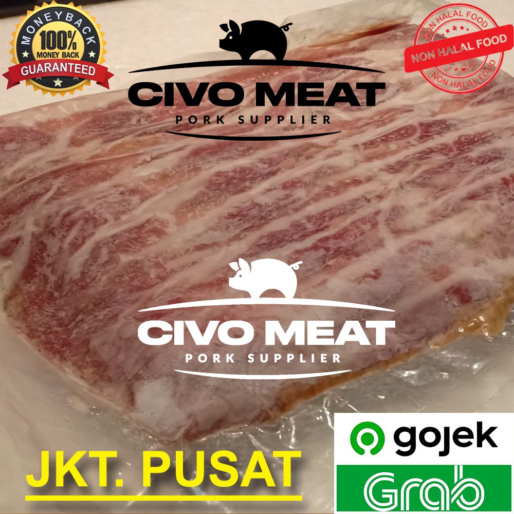 

Streaky Bacon / Smoked Bacon - siap makan 500gr