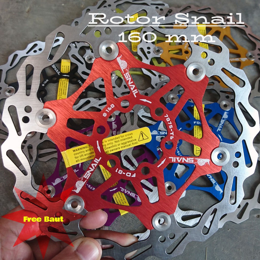 Floating Rotor Snail 160 mm 6 inch Disk Brake Piringan Cakram 6 bolts