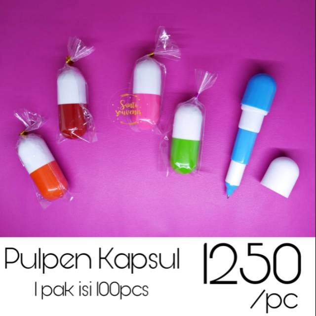 

Souvenir Pernikahan Pulpen Kapsul isi 100pcs