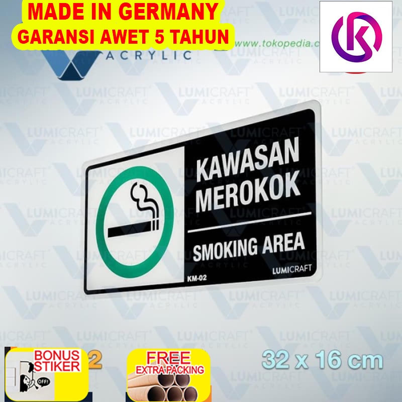 

Promo Kawasan Merokok / Smoking Area Sign Akrilik 32 x 16 cm Besar | KM-02