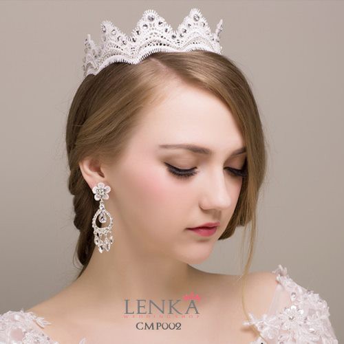 [READY STOCK] MAHKOTA CROWN BRIDAL AKSESORIS RAMBUT PENGANTIN PUTIH CMP002