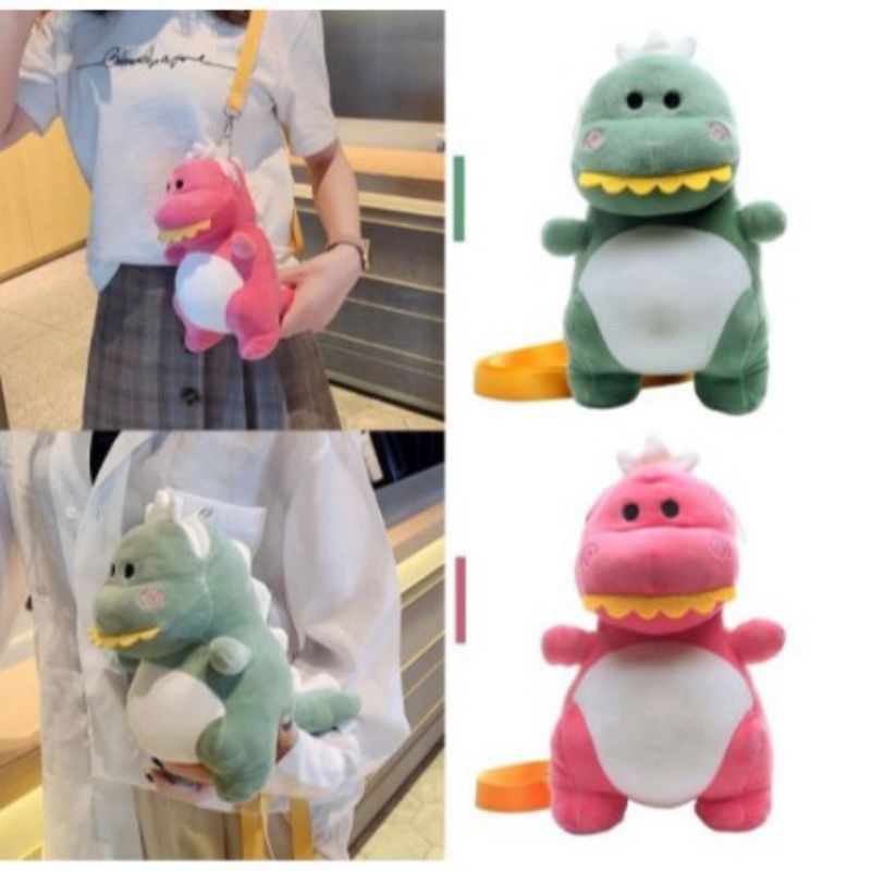 Tas Boneka Motif Dinosaurus Tas Selempang Bahu Kartun Dinosaurus