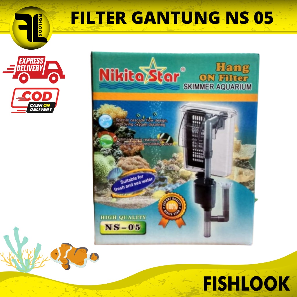 NIKITA STAR NS05 NS 05 SLIM hanging hang on filter gantung aquarium aquascape