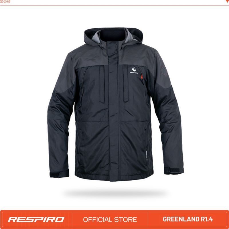 Jaket Respiro GREENLAND R1 - Jaket Hoodie Jaket Motor Riding Touring Windproof Pria Wanita Harian An