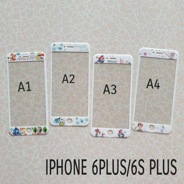 ( Motif random ) Temperedglass Alloy Gambar Ipone 6plus Antigores Kaca Ipone 6splus