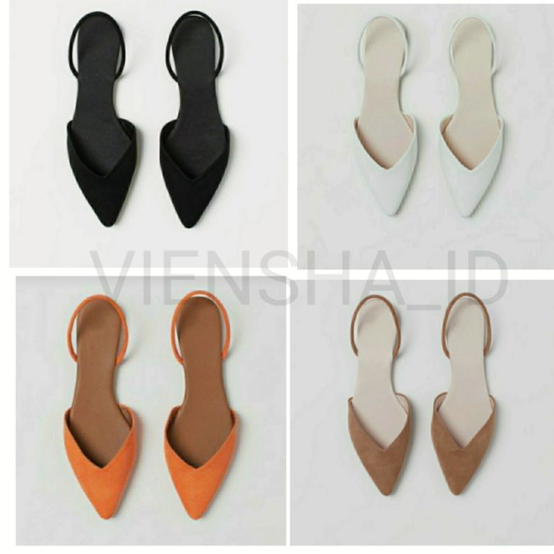 Flatshoes Wanita Kokop Tali Belakang