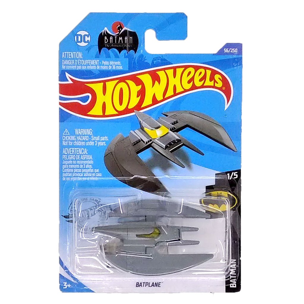 Hot Wheels Batman Batplane Abu-abu 56/250 Mainan Mobil Hotwheels