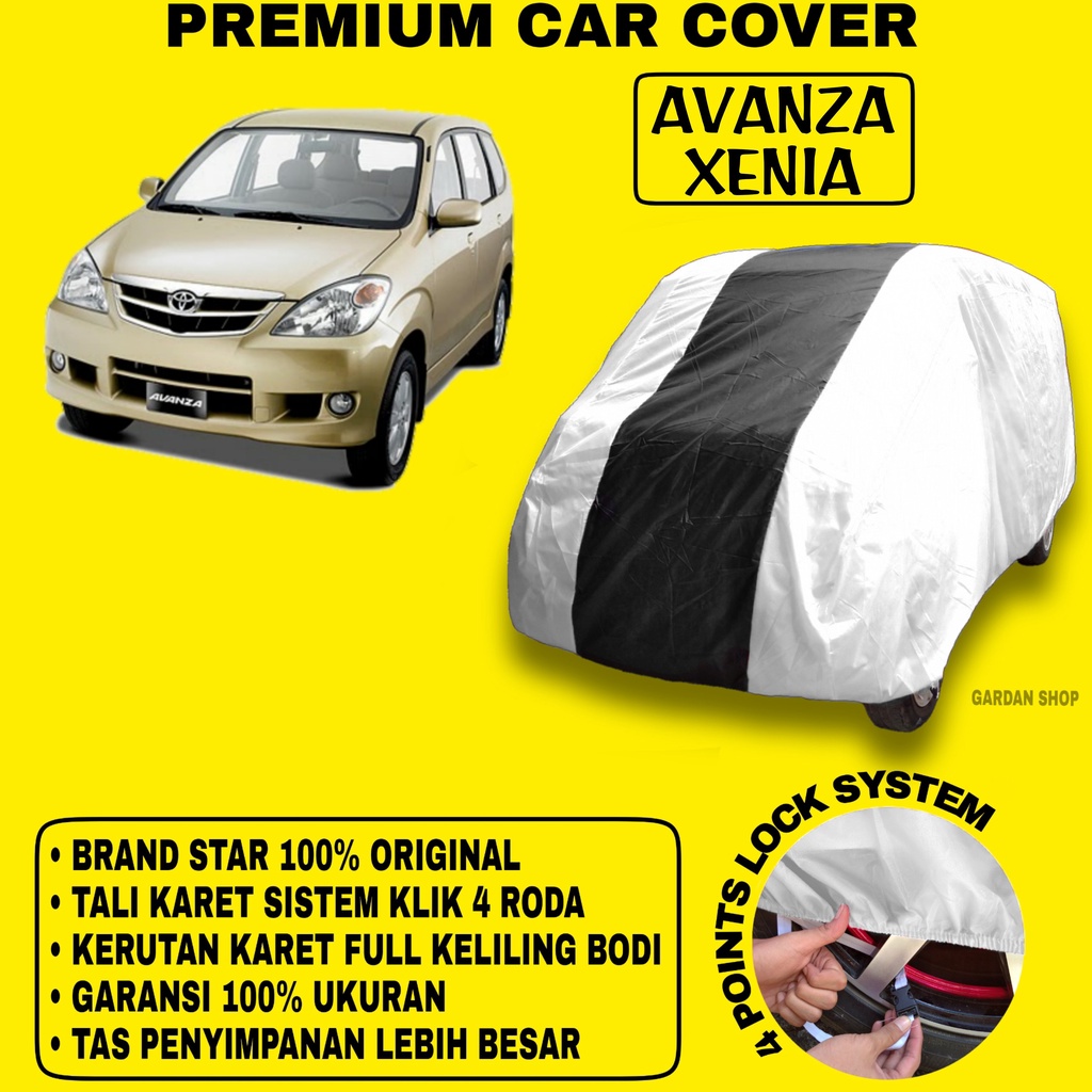 Body Cover AVANZA XENIA SILVER HITAM Penutup Bodi Mobil Avanza Xenia Waterproof PREMIUM