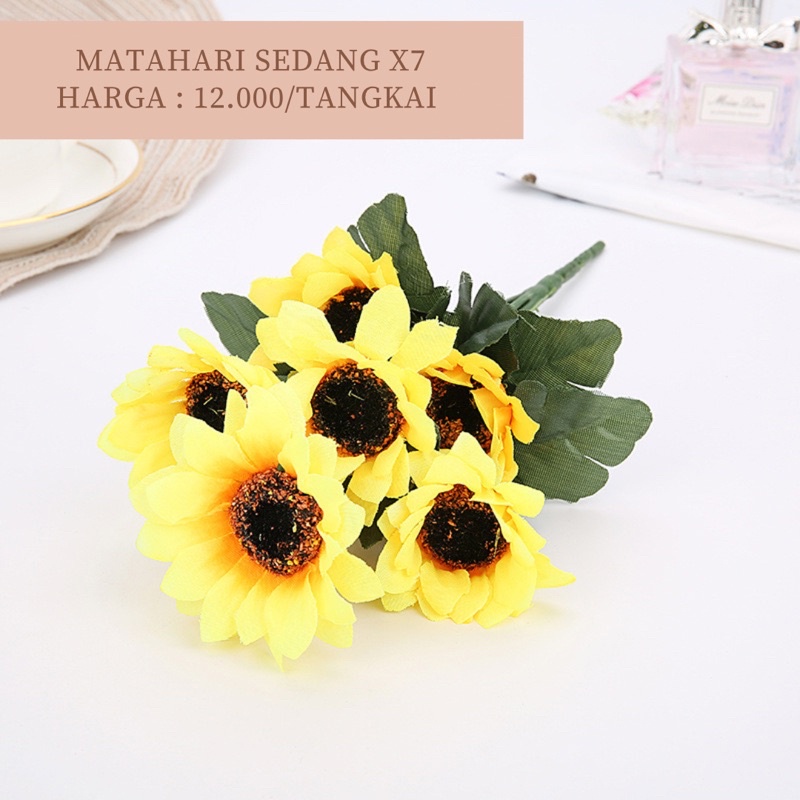 BUNGA PALSU MATAHARI ARTIFICIAL FLOWER SUNFLOWER BUNGA MAINAN TANAMAN HIAS