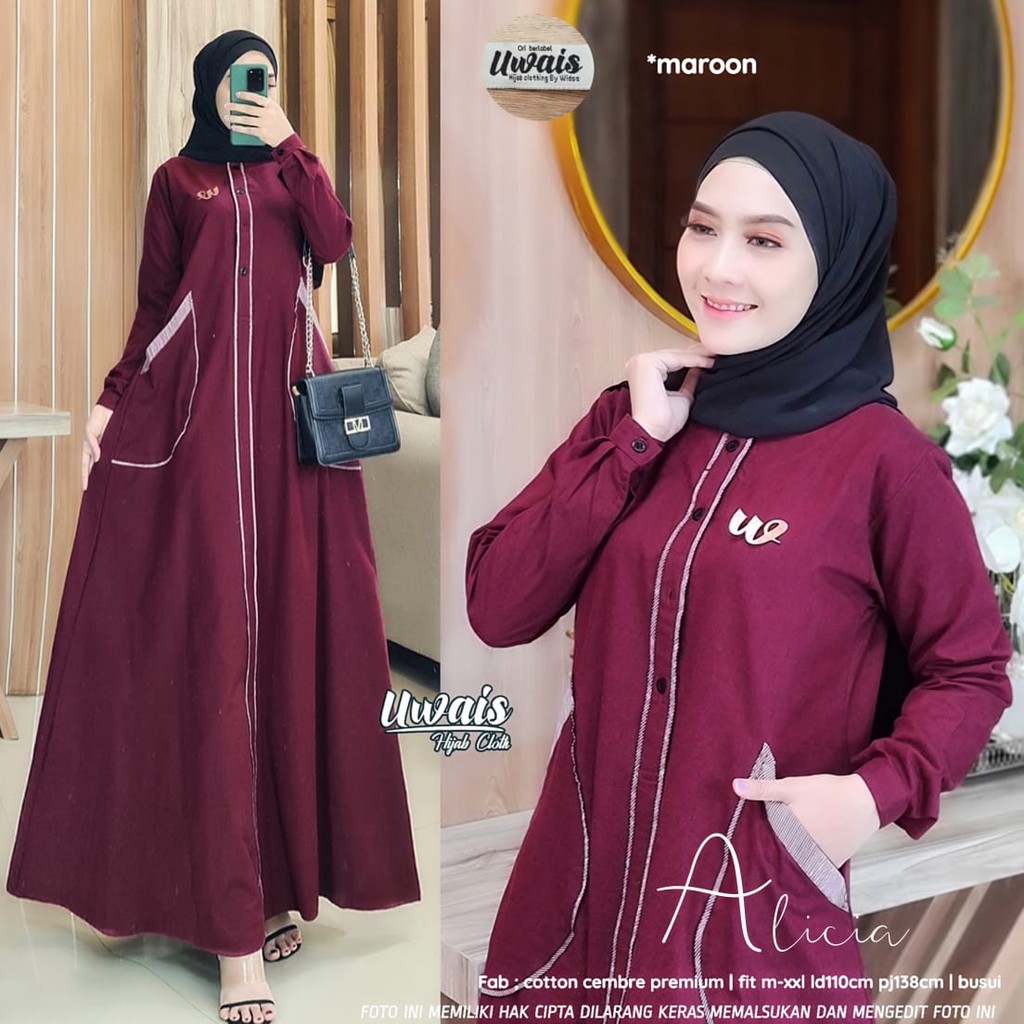 UWAIS GAMIS ORIGINAL | ALICIA DRESS TERBARU DAN TERMURAH
