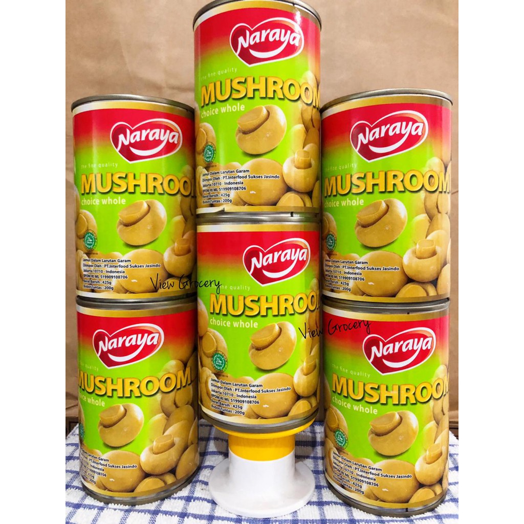 

JAMUR KALENG / JAMUR KANCING / NARAYA MUSHROOM 425gm