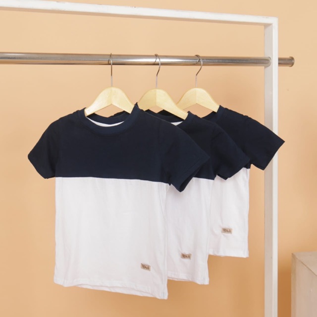 KAOS ANAK  POLOS NAVY WHITE Shopee Indonesia