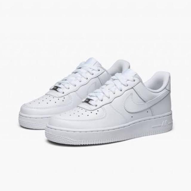 all white nike airforces