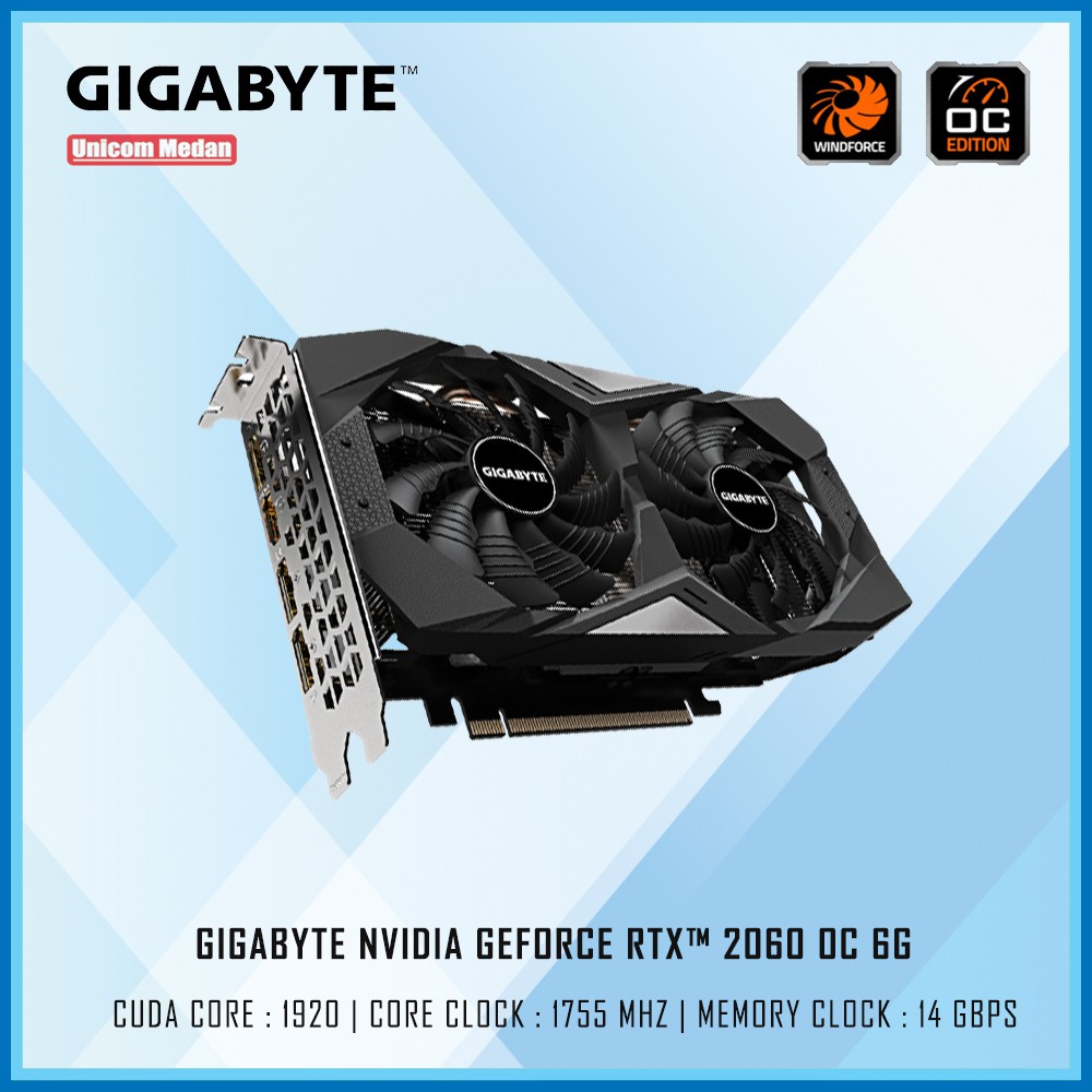 VGA GIGABYTE RTX 2060 6GB GDDR6 192BIT OC