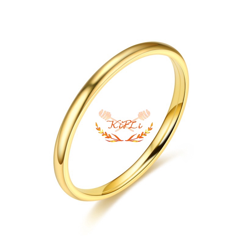 Cincin Pertunangan,Pernikahan Bahan Titanium Steel Lapis,Silver Rose Gold