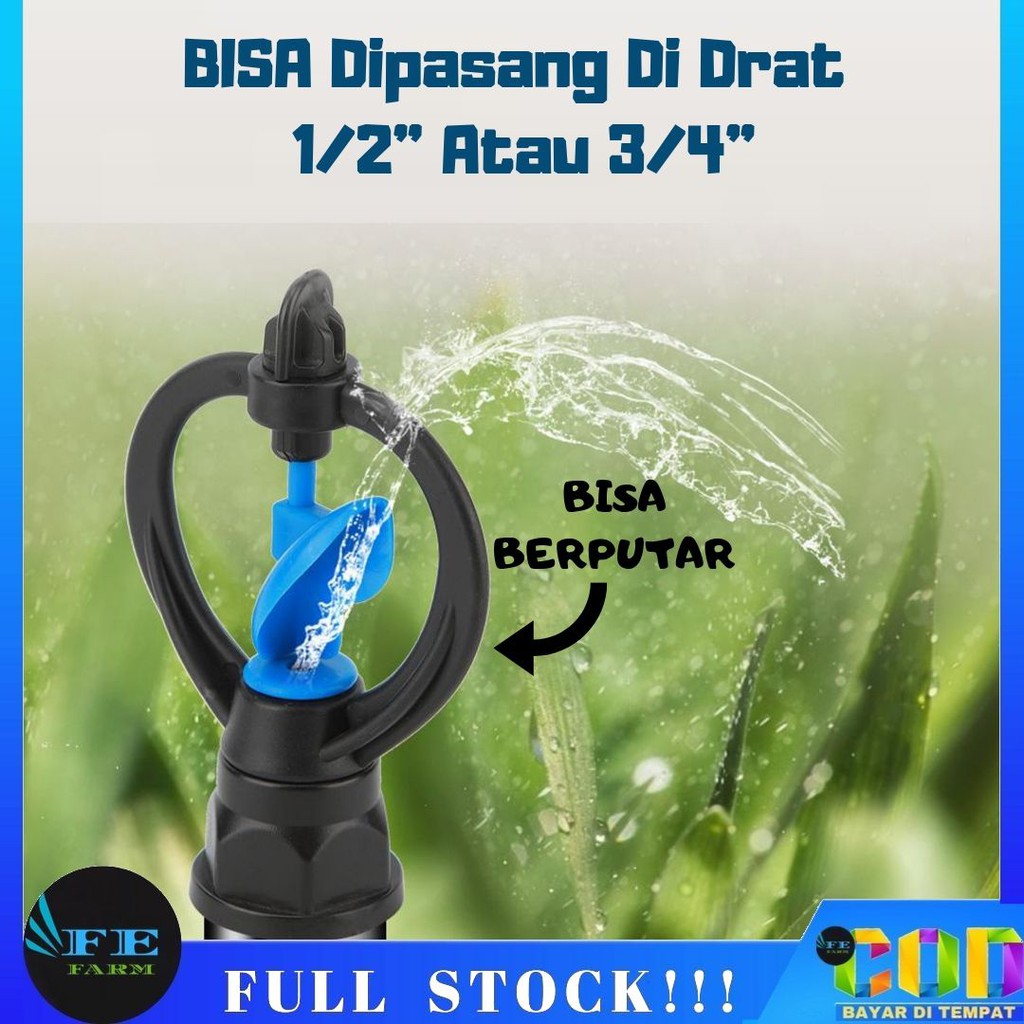 Sprinkler Kupu Kupu Butterfly Sprinkler 360 Derajat Otomatis 1/2 3/4 Inchi