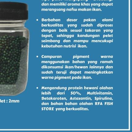 ❁ Pelet Pigment BLUE Kualitas Premium Untuk Pakan Ikan Predator Channa Varian Blue, Blue Pulchra, St