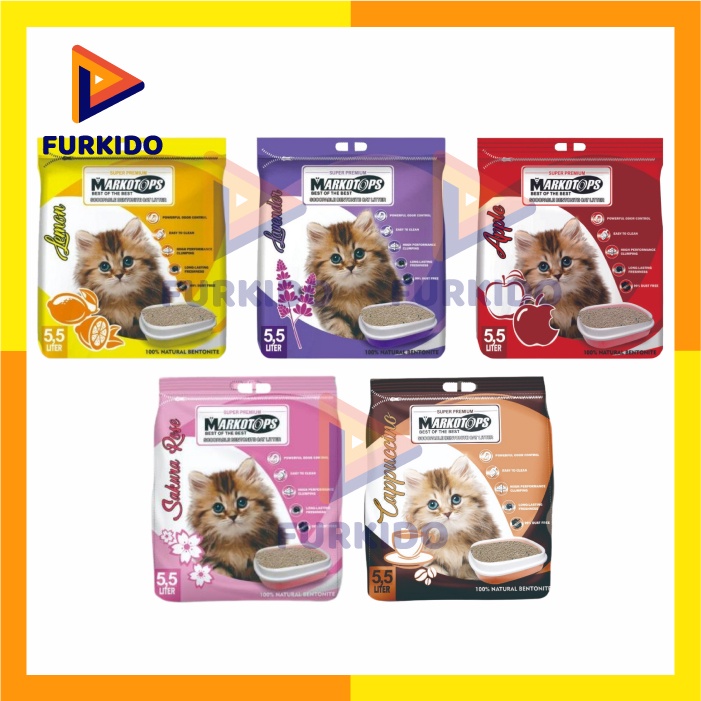 MARKOTOPS Pasir Kucing Gumpal Wangi 5,5 Liter Cat Litter